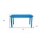 Homeroots 48" Caribbean Blue Solid Wood Dining Table 548858 - alternate 2
