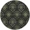 Homeroots 8' Green Gray And Charcoal Round Medallion Washable Indoor Outdoor Area Rug 587706 - alternate 2