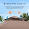 Sunjoy 11ft. x 11 ft. 2-tone Bronze Bamboo Steel Gazebo with 2-tier Hip Roof A101011900 - alternate 3