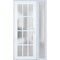 Vdomdoors Front Exterior Prehung FiberGlass Door Frosted Glass / Manux 8312 White Silk / Sidelight Exterior W MANUX8312EXD-WS-W36+14 x H80-LH - alternate 1