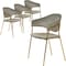 Leisuremod Bella Collection Modern Dining Chair in Light Grey, 4PK BC21LGR4 - alternate 1