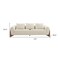 Homeroots 100" Cream Fabric Sofa With Wood Brown Legs 488842 - alternate 2