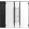 Vdomdoors Front Exterior Prehung Aluminum Double Doors Ronex1011 Grey 1 Sidelight Mirrored Clear Glass Entry RONEX1011DEXD-GRE-W72+12xH80-LH-I - alternate 1