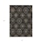 Homeroots 8' X 10' Black Gray And Brown Medallion Washable Indoor Outdoor Area Rug 587695 - alternate 3
