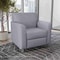Flash Furniture HERCULES Diplomat Gray LeatherSoft Chair with Clean Line-Stitched Frame and Chrome Legs BT-827-1-GY-CHR-GG - alternate 3