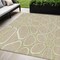 Homeroots 5' X 8' Tan Ivory And Green Abstract Washable Indoor Outdoor Area Rug 600565 - alternate 1