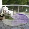 Homeroots 8' Lavender Purple And Green Round Geometric Washable Indoor Outdoor Area Rug 604919 - alternate 4
