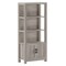 Martha Stewart Hutton Four Tier Shaker Style Bookcase with Storage Cabinet in Gray Washed Wood with Oil Rubbed Bronze Hardware ZG-053-GY-BK-MS - alternate 2