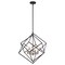 Vaxcel Rad 4-Light 23.5 in W Black and Satin Nickel Mid-Century Modern Cage Pendant Ceiling Fixture P0373R - alternate 1