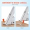 Vevor Aluminum Dock Ladder Boat Dock Ladder 30-38in Height Adjustable 4 Steps FT-04 - alternate 2
