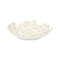 Homeroots 7in White And Gold Cast Iron Flower Round Trinket Tray 634795 - alternate 2