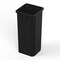 Regal Altair 23 Gallon Square Gray Plastic Trash Can, Vent Channel Design ZR-TC-100-SQ23BK - alternate 1