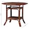 Bali & Pari Jayanti Marbled Tortoise Natural Rattan Dining Table, Handwoven Wicker Bistro Table with Open Shelf 270-14781-ZORO - alternate 3