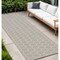 Homeroots 8' Gray And Ivory Geometric Indoor Outdoor Runner Rug 564052 - alternate 3
