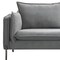 Homeroots 87" Gray Sofa With Black Legs 480910 - alternate 2