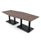 Skutchi Designs Hexagon Conference Table With Power Unit, 48 in W, 96 in L, Brown HAR-HEX.IR-48X96-DOU.BK-H3041-NA - alternate 1