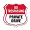 Signmission No Trespassing Shield Sign Private Drive, 12 inch X 12 inch, Plastic Sign, 2PK SHI-P-2PACK-12-408 - alternate 1