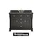 James Martin Vanities Brookfield 48 in. Single Vanity, Black Onyx w/ 3 CM Parisien Bleu Silestone Top 547-V48-BKO-FPBL - alternate 1