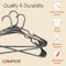 Campior Premium Clothes Hangers, Slim, Durable Plastic with Shoulder Grooves, Gray, 180PK CMPPLH180GY - alternate 2