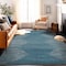 World Rug Gallery Bohemian Stripe Stain Resistant Area Rug 5 ft x 7 ft Blue 385BLUE5X7 - alternate 2
