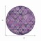 Homeroots 8' Eggplant Plum And Lavender Round Aztec Washable Indoor Outdoor Area Rug 615778 - alternate 3