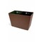 Hapco Elmar Essential Dual Chamber Vegan Leather 18 Quart Rectangular Wastebasket, Walnut, 6PK RWB118WAL - alternate 1