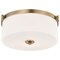 Nuvo Liam, 3 Light Flush Mount, Burnished Brass, White Opal Glass 60/8207 - alternate 2