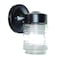 Homeroots Black Standard Jelly Jar One Light Outdoor Wall Light 398452 - alternate 2