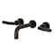 Kingston Brass Double-Handle Wall Mount Bathroom Faucet, Oil Rubbed Bronze KS8125KL - alternate 1