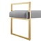 Homeroots 48" Gray and Gold Velvet Upholstered Bench 530648 - alternate 3