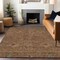 Homeroots 3' X 5' Brown Red And Green Floral Washable Indoor Outdoor Area Rug 604607 - alternate 3