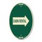 Signmission Cabin Rental With Right Arrow, 12 Inch X 18 Inch Architectural Oval, Heavy Gauge Aluminum A-OV-G-1218-24403 - alternate 1