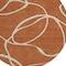 Homeroots 8' Copper And Ivory Round Abstract Washable Indoor Outdoor Area Rug 597507 - alternate 3