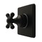 Kingston Brass Single-Handle Six-Way Diverter Valve with Square Trim Kit, Matte Black KS4040BX - alternate 1