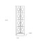 Homeroots 62" White Metal Corner Bookcase 376528 - alternate 3
