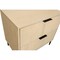 Homeroots 28" Natural Solid Wood Distressed Carved Geometric Two Drawer Nightstand 612088 - alternate 3