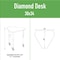 Correll Diamond 34 in W, 30 in L, 25 in to 35 in H, Particleboard, Gray Granite AD3034TF-DIA-15-09-13 - alternate 2