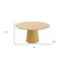 Homeroots 60" Brown Solid Wood Pedestal Base Round Top Dining Table 721026 - alternate 5
