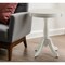 Homeroots 22" White Wood Round Pedestal End Table 286298 - alternate 2