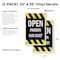 Signmission Open Pardon Our Dust, Vinyl Decals Only 24 Inch x 36 Inch, Vinyl Decal, 2PK DSB-2436-2PACK-Open Pardon Our Dust - alternate 2