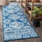 Jonathan Y Moroccan HYPE Boho Vintage Tribal Blue/White 2 ft. x 8 ft. Runner Rug MOH102A-28 - alternate 1