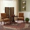 Homeroots 84" Brown Folding Two Panel Screen Room Divider 277095 - alternate 2