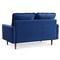 Homeroots 57" Blue And Dark Brown Velvet Loveseat 543726 - alternate 3