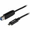 Startech.Com 1m (3ft) USB 3.1 USB-C to USB-B Cable - USB Type-C to USB Type-B USB 3.1 Gen 2 10Gbps Cable USB31CB1M - alternate 1