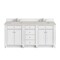 James Martin Vanities Bristol 72" Double Vanity, Bright White, w/ 3 CM Siberian Silestone Top 157-V72-BW-3SFR - alternate 1