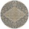 Homeroots 8' Charcoal Gray And Brown Round Oriental Washable Indoor Outdoor Area Rug 605231 - alternate 2