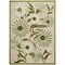 Homeroots 5' X 8' Ivory And Green Floral Indoor Outdoor Area Rug 548053 - alternate 1
