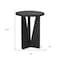 Homeroots 18" Black Solid Wood and Wood Tray Table 605382 - alternate 2