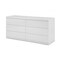 Homeroots 63" White Solid Wood Six Drawer Double Dresser 370684 - alternate 2