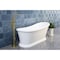 Kingston Brass 67" Acrylic Oval Single Slipper Pedestal Tub with Drain, No Faucet Drillings, Glossy White VTSS672929 - alternate 2